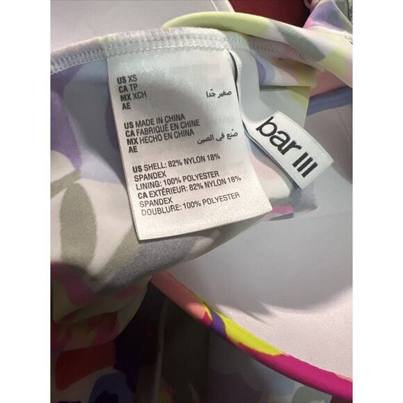 Bar III Paradise Garden Floral Print Tankini Size XS NWT MSRP $54 - Picture 2 of 3